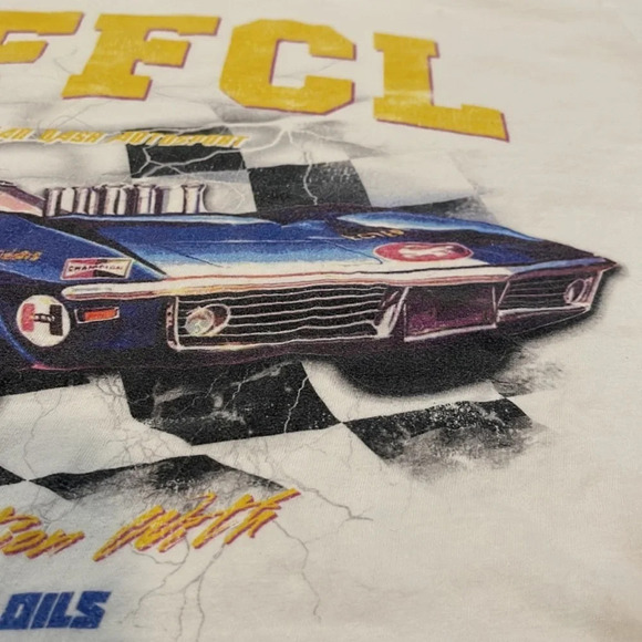 BoobooMAN auto sport race car white T-shirt size S - Picture 4 of 12